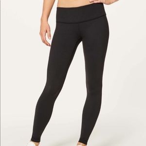 Lululemon Black Midrise Wunder Under pants - 28”